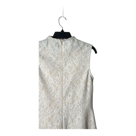 1854. NASTY GAL ALL LACE WITH LINER MINI LENGTH DRESS WHITE/BEIGE IN COLOR SZ MD - Picture 8 of 10